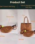 Leather Tennis Bag with Racket Holder