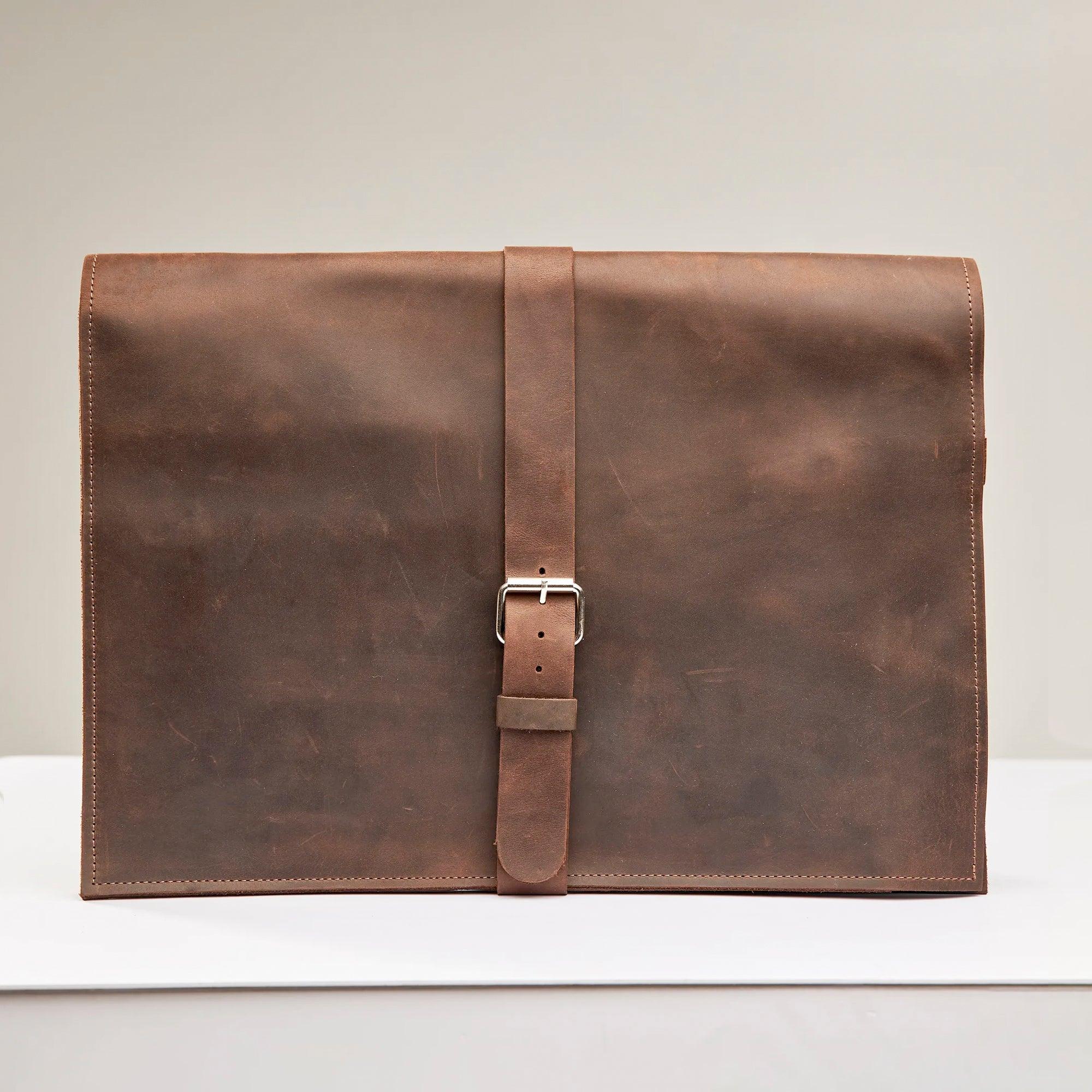 Leather Macbook Sleeve Belted - Pikore