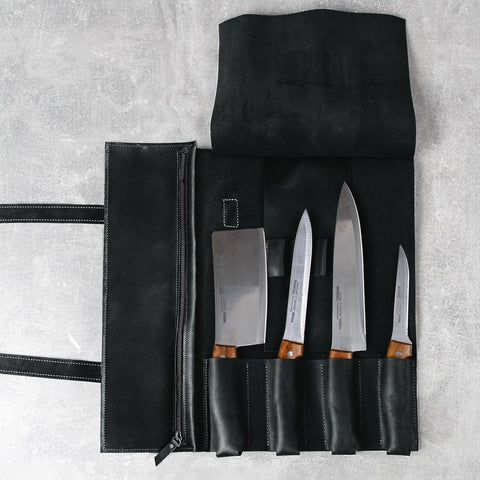 The Professional's Leather Knife Roll - Pikore