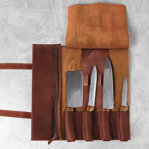 The Professional's Leather Knife Roll - Pikore