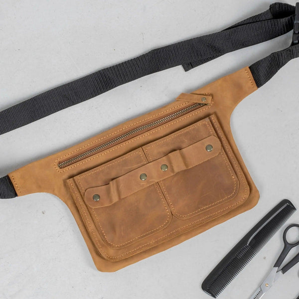 Barber Waist Bag Leather - Pikore