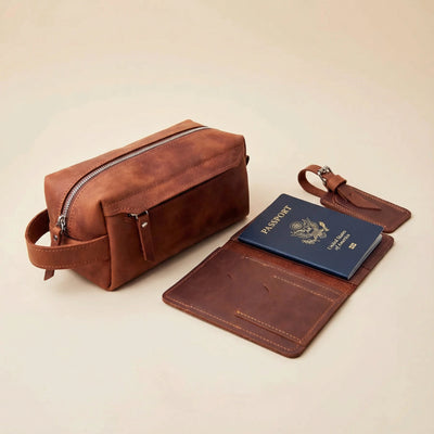 Passport Wallet & Luggage tag + Toiletry Bag