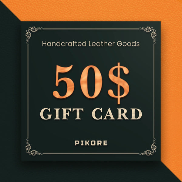 Pikore Leather Gift Card — Premium Personalized Handmade Leather Add-ons | Pikore