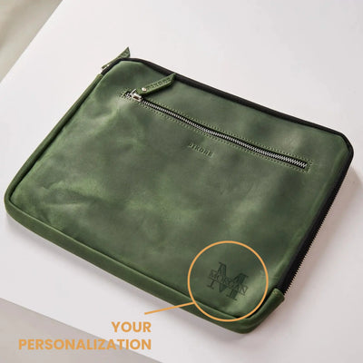 Leather Macbook Sleeve with Zipper