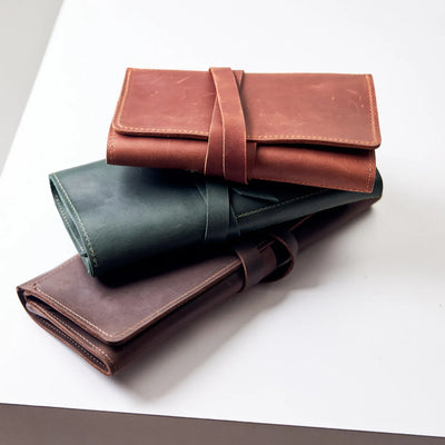 Leather Paint Brush Roll