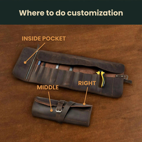 Leather Tool Roll Organizer