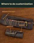 Leather Tool Roll Organizer