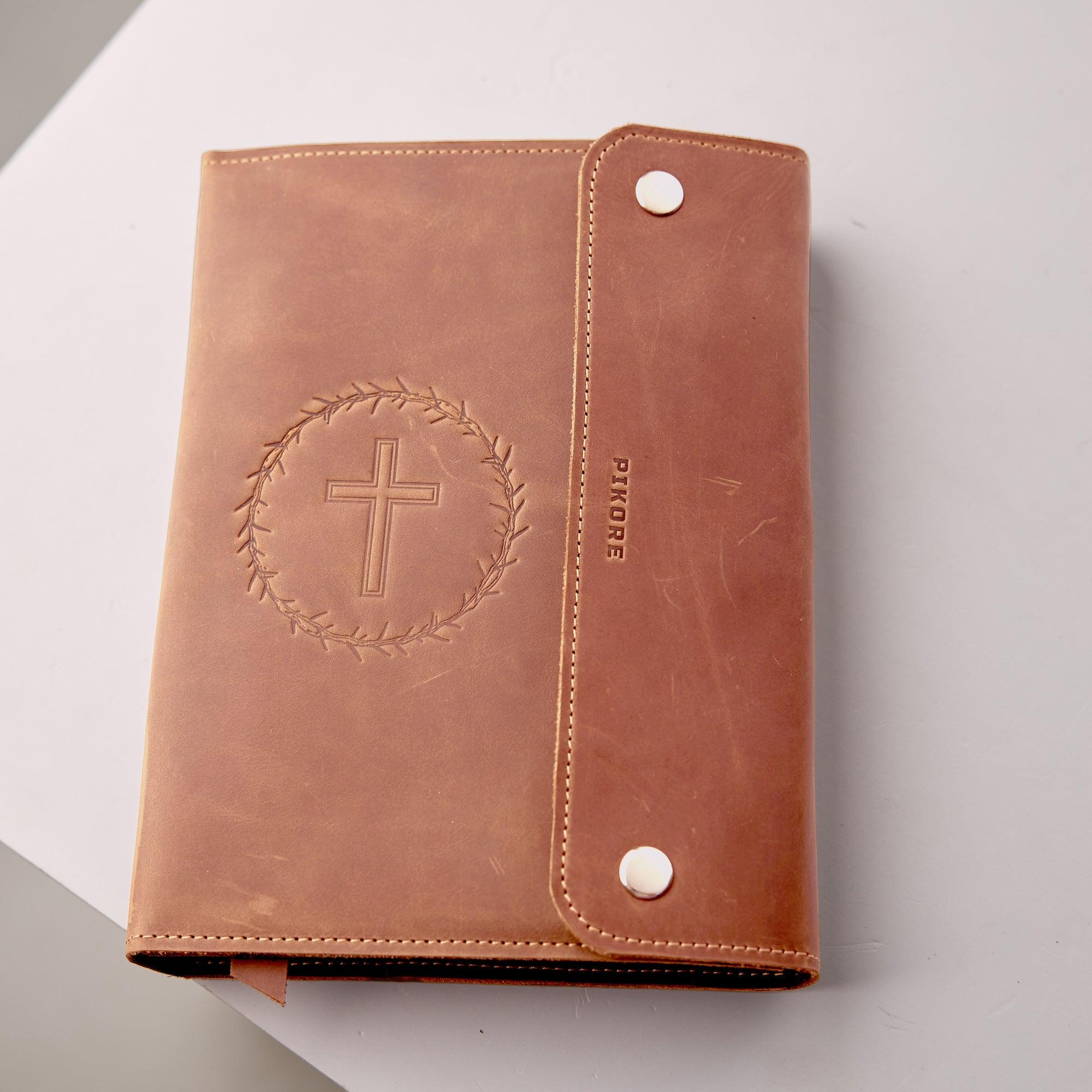 Leather Bible Rivets Cover