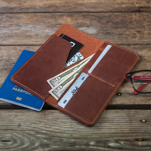 Leather Checkbook Wallet — Premium Personalized Handmade Leather Add-ons | Pikore