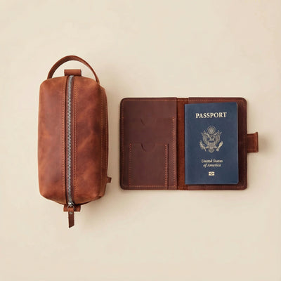 Passport Wallet & Luggage tag + Toiletry Bag