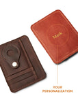 Leather Wallet with Airtag Slot