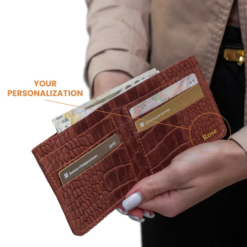 Wallet Bifold Thin — Premium Personalized Handmade Leather Wallet | Pikore