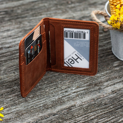 Slim Leather Wallet — Premium Personalized Handmade Leather Add-ons | Pikore