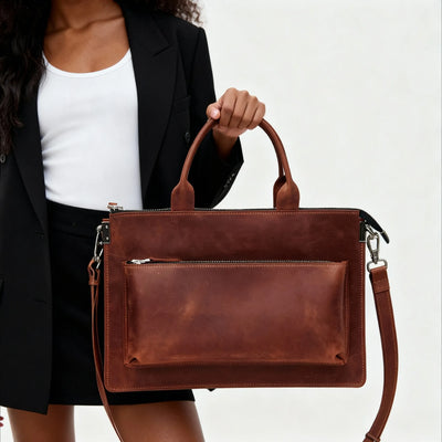 Leather Laptop Bag — Premium Personalized Handmade Leather Laptop Sleeve | Pikore