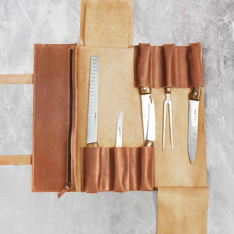 The Professional's Leather Knife Roll - Pikore