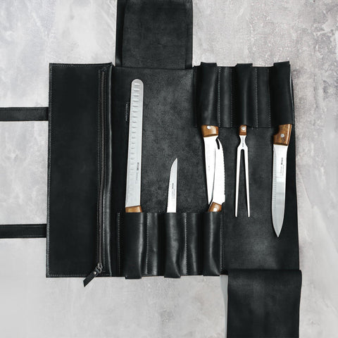 The Professional's Leather Knife Roll - Pikore