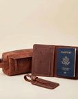 Passport Wallet & Luggage tag + Toiletry Bag