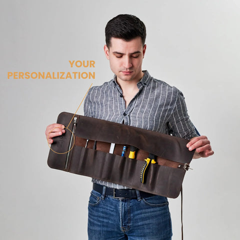 Leather Tool Roll Organizer