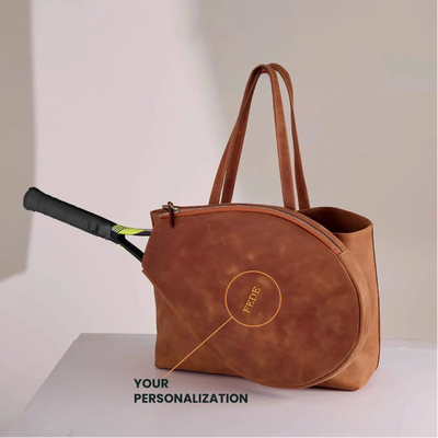 Leather Tennis Bag with Racket Holder - Tennis Tote Bag | Pikore Leather Tennis Bag with Racket Holder - Tennis Tote Bag | Pikore