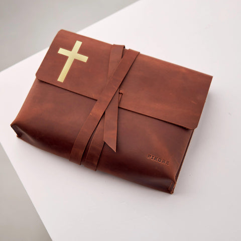 Personalized Bible Cover Leather - Pikore