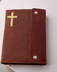 Leather Bible Rivets Cover