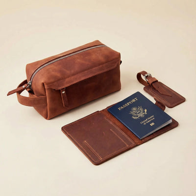 Passport Wallet & Luggage tag + Toiletry Bag