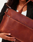 Leather Laptop Bag — Premium Personalized Handmade Leather Laptop Sleeve | Pikore