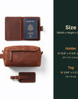 Passport Wallet & Luggage tag + Toiletry Bag