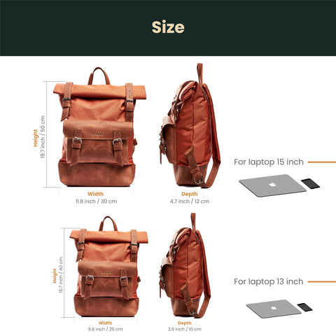 Roll Top Backpack - Pikore