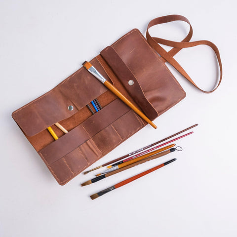 Leather Artist Pencil Roll - Pikore