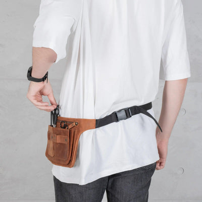 Barber Waist Bag Leather - Pikore