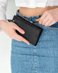 Leather Zipped Wallet - Pikore