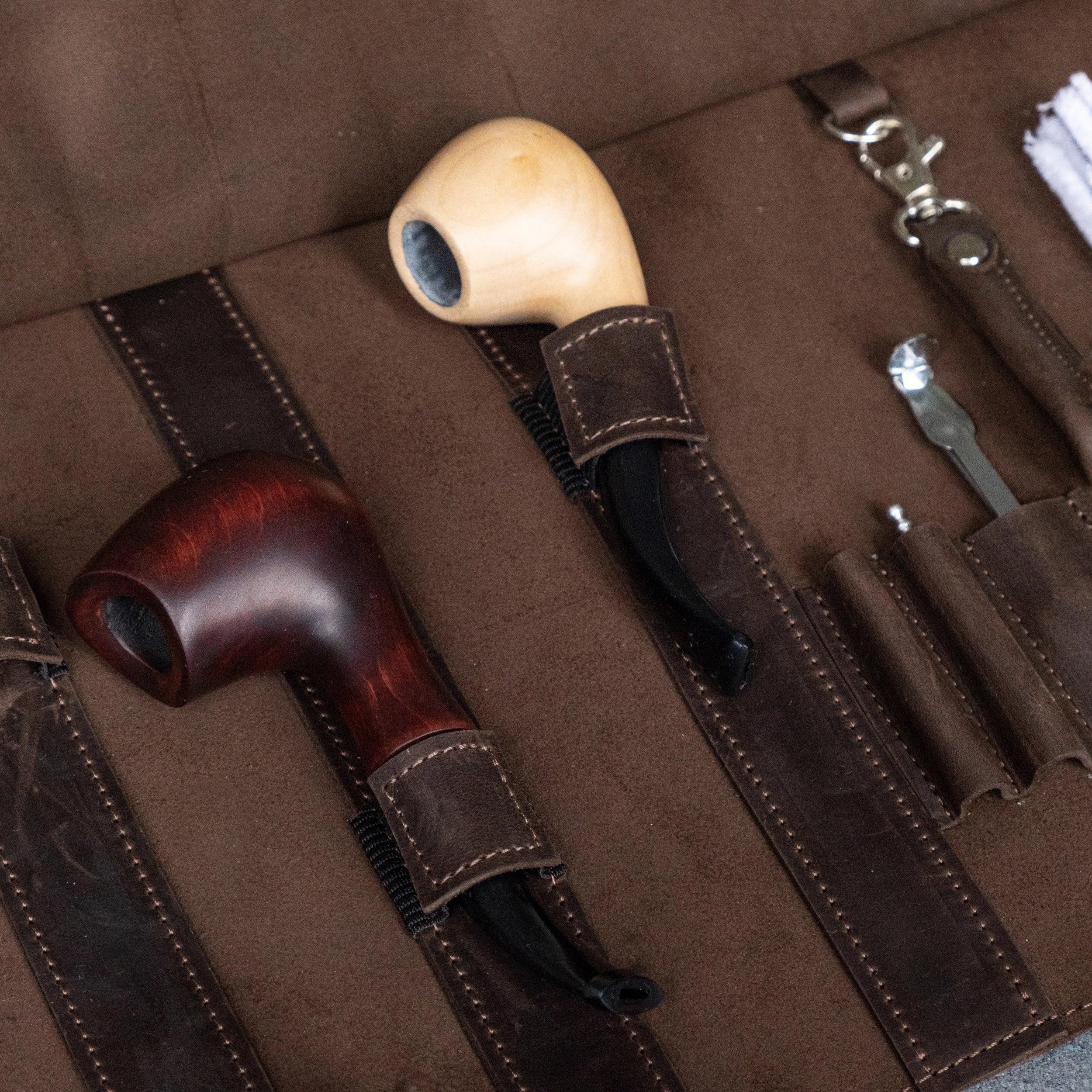 Leather Pipes Roll Case