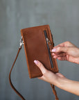 Leather Crossbody Phone Bag