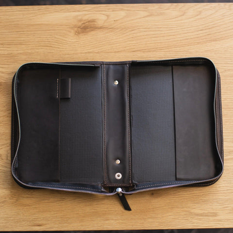 Leather Bible Cover With Zipper - Pikore