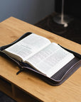 Leather Bible Cover With Zipper - Pikore