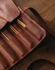 Leather Knitting Needle Case