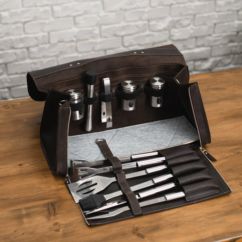 Leather BBQ Tool Bag - Pikore