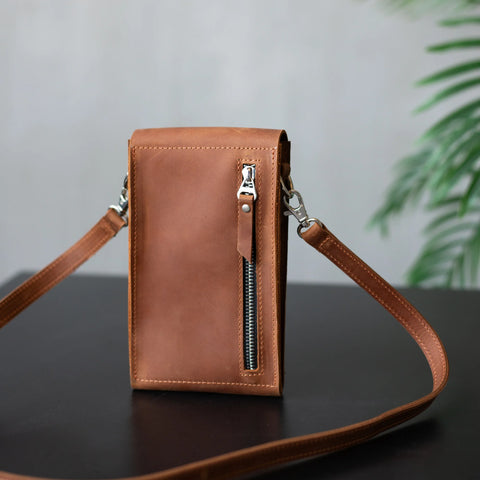 Leather Crossbody Phone Bag