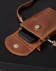 Leather Crossbody Phone Bag