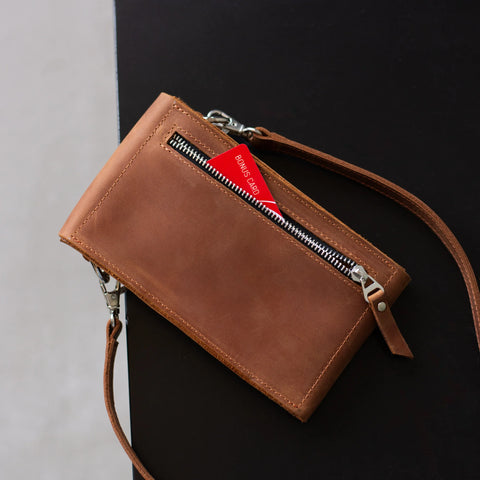 Leather Crossbody Phone Bag