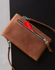 Leather Crossbody Phone Bag