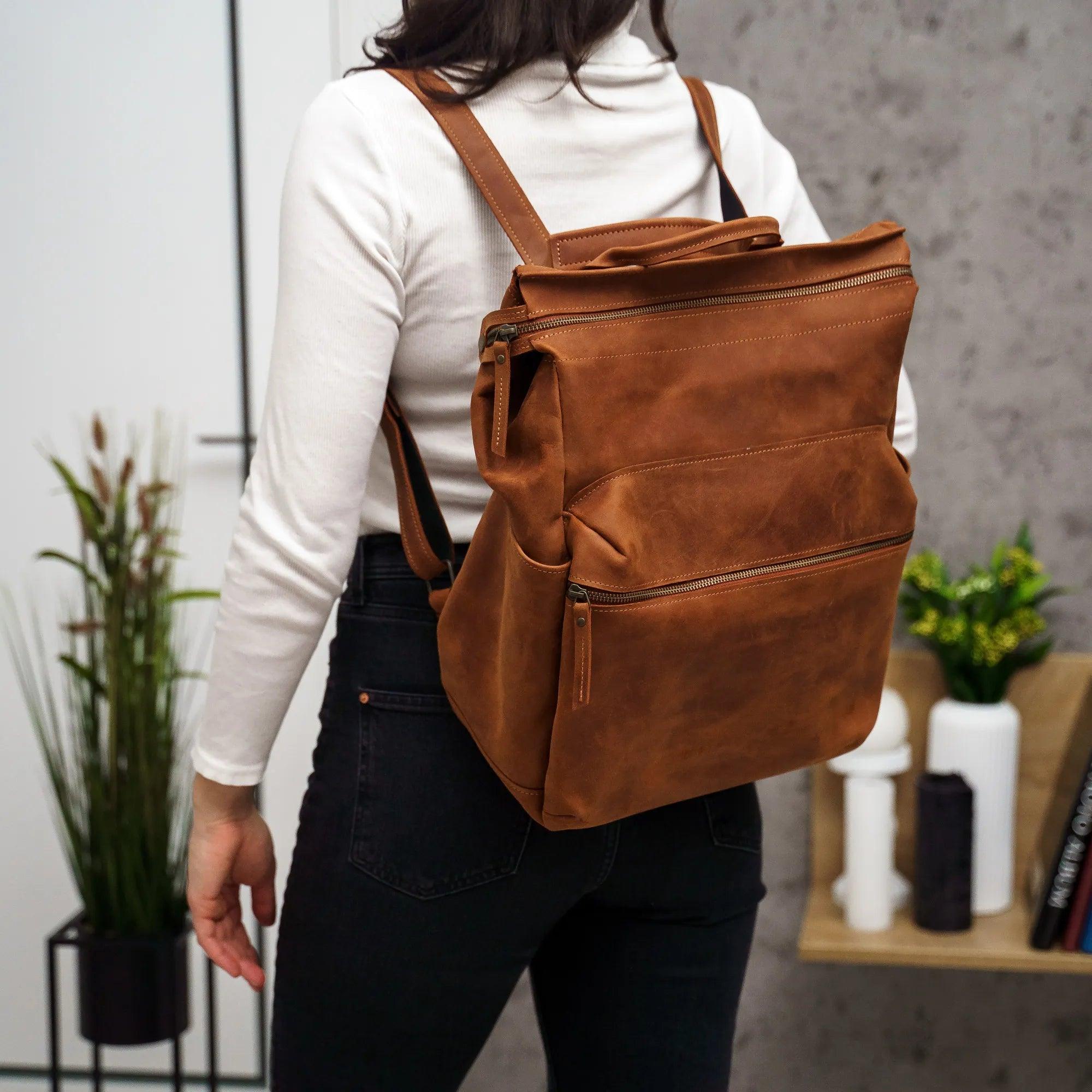 Leather Diaper Bag Backpack - Pikore
