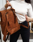 Leather Diaper Bag Backpack - Pikore