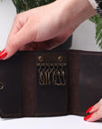 Leather Key Holder Wallet - Pikore