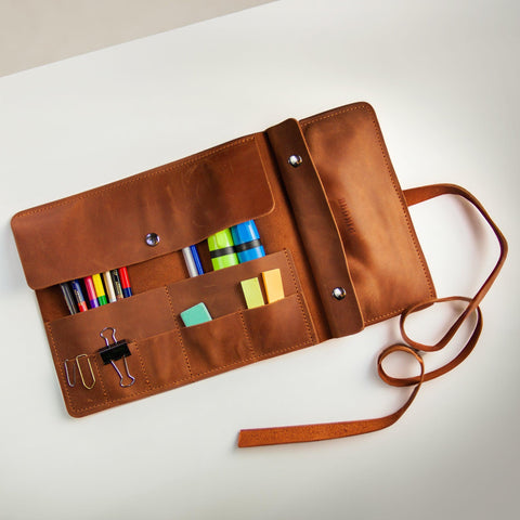 Leather Artist Pencil Roll - Pikore