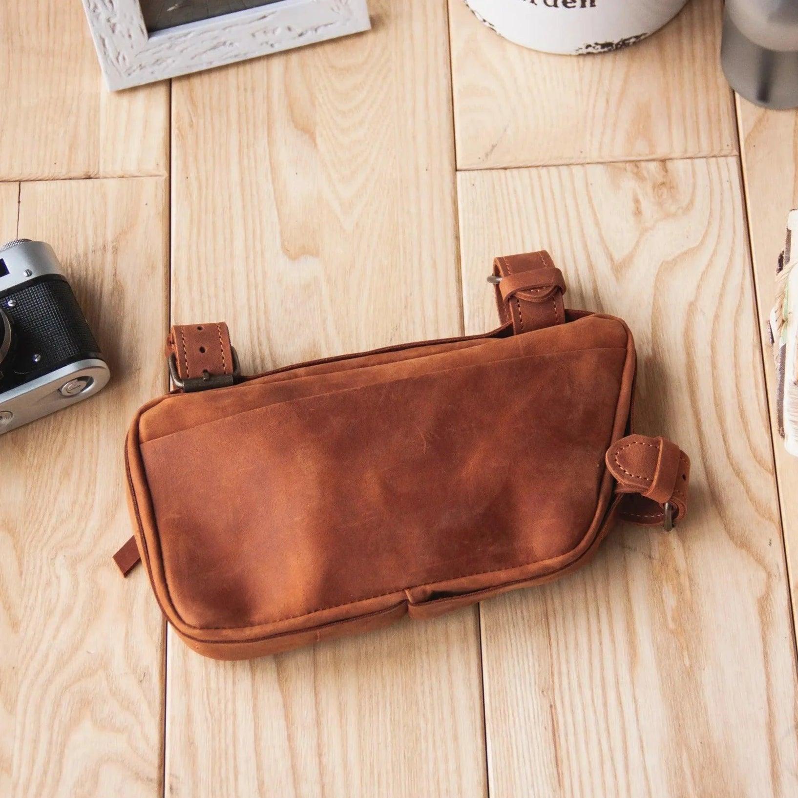 Leather bike frame bag - Pikore