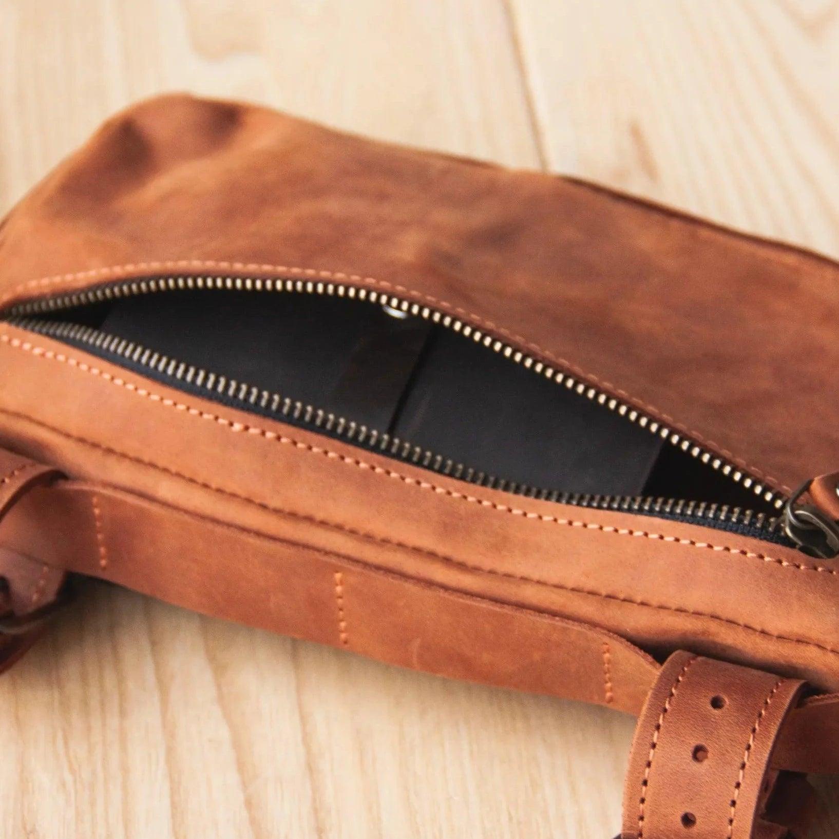 Leather bike frame bag - Pikore