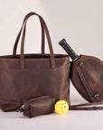 Leather Padel Bag Set