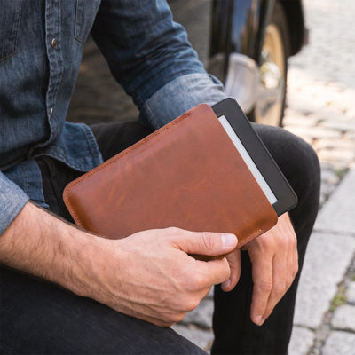 Premium genuine leather Kobo cover with soft interior and elegant handcrafted finish.